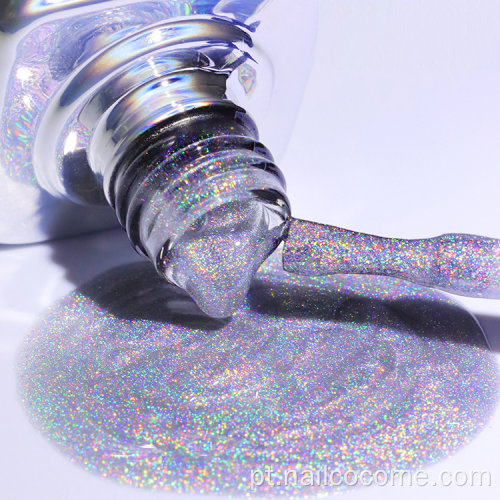2022 Último vendedor quente 20 cores Rainbow Holographic laser Gel Gel Gel Polish para Weman